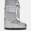 ICON GLANCE SILVER SATIN BOOTS