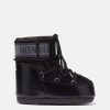 ICON LOW GLANCE BLACK SATIN BOOTS