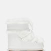 ICON LOW WHITE FAUX-FUR BOOTS