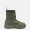 LUNA KHAKI ZIP BOOTS