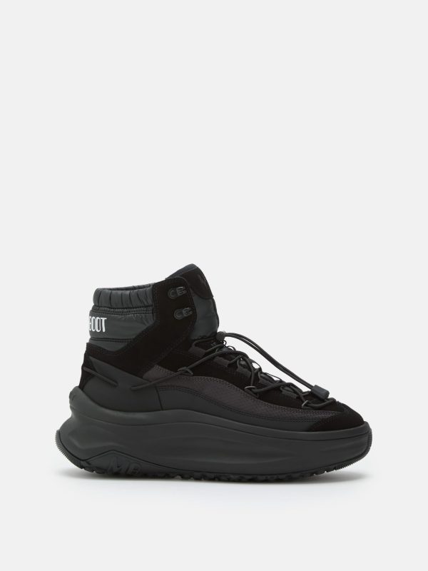 MOON247 BLACK XLACE MID SNEAKERS