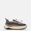 MOON247 XLACE NAVY & BROWN SNEAKERS