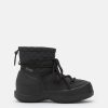MEZZALUNA MID BLACK QUILTED BOOTS