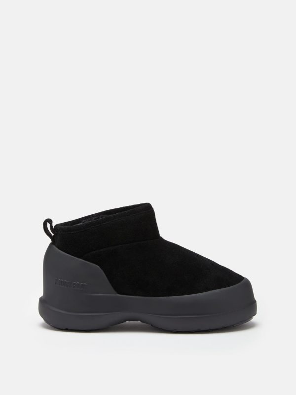 MEZZALUNA BLACK SUEDE LOW BOOTS