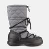 MEZZALUNA GREY QUILTED HIGH BOOTS