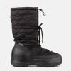MEZZALUNA BLACK QUILTED HIGH BOOTS