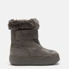 JUNIOR PARK STRAP ANTHRACITE SUEDE BOOTS